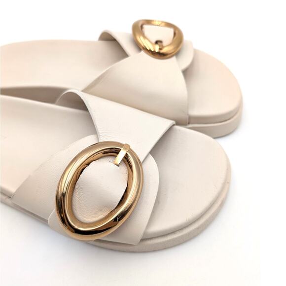 Steve Madden Mandie Slide Sandals Women's Bone Leather Size US7.5M EU38 - Picture 9 of 11